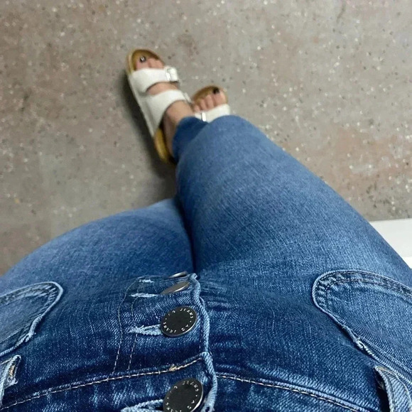 AG Anthropologie Adriano Goldschmeid vintage stevie button slim straight ankle - Picture 11 of 11